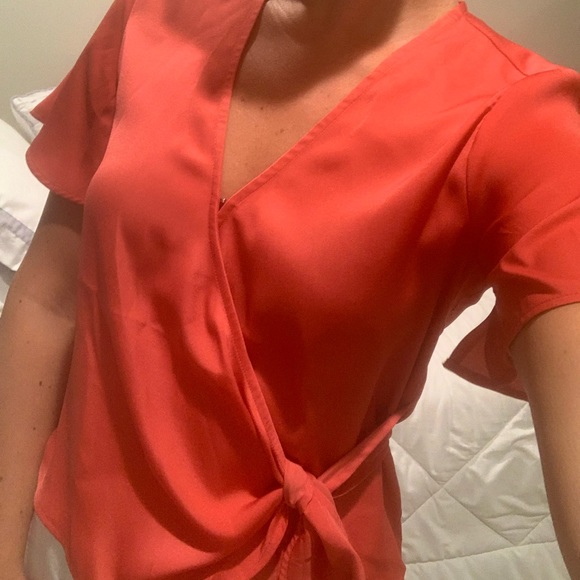 Express Red Flowy Dress Top - Picture 5 of 5